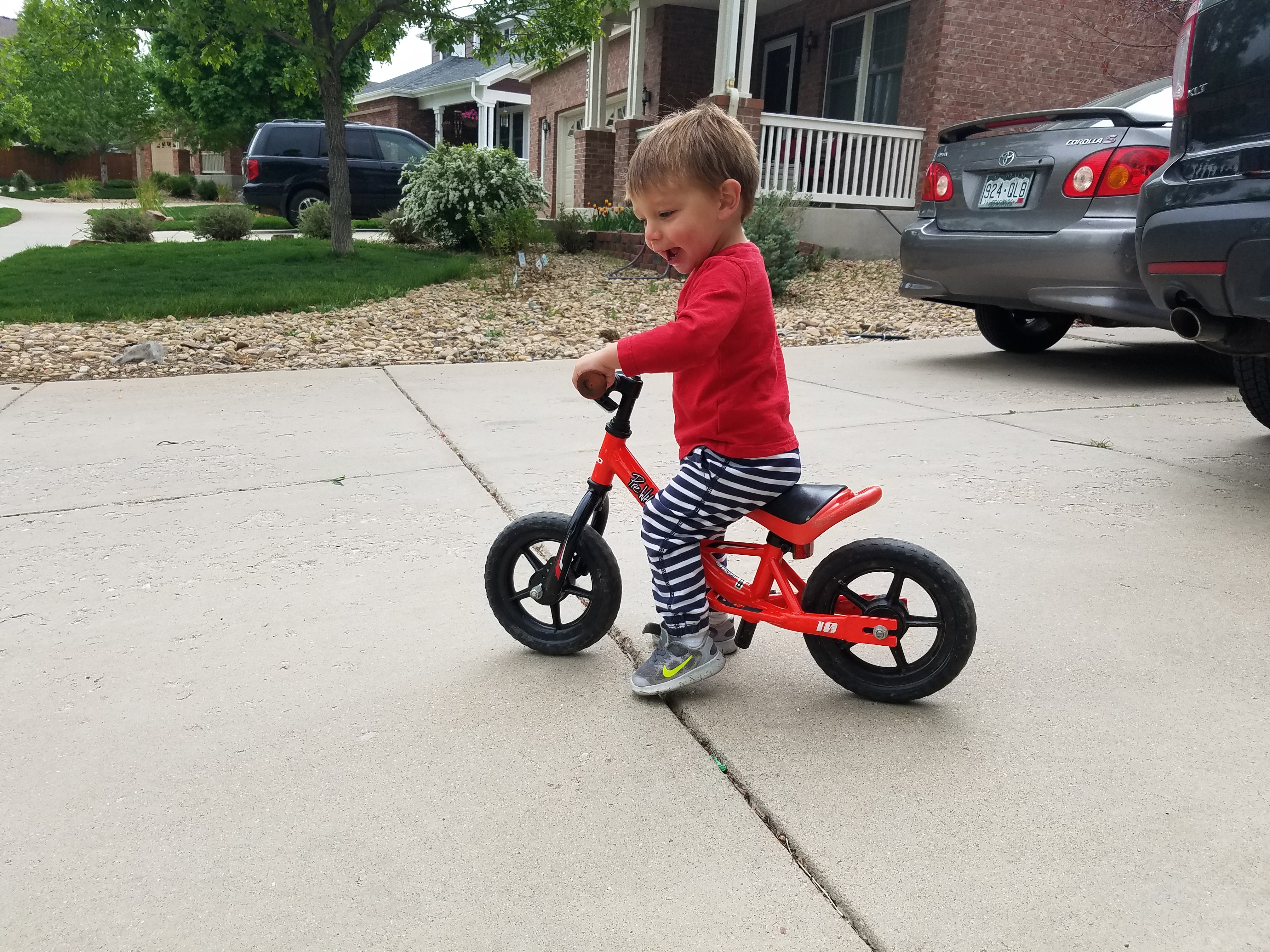 20 month old on a balance bike
